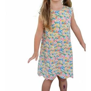 NEW THIMBLE COLLECTION girl's scalloped dress in summer wildflowers